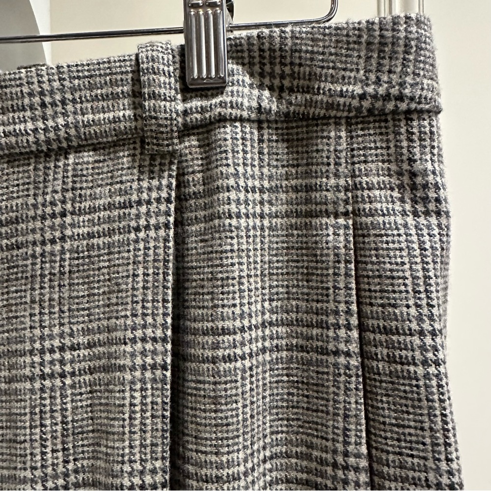 Vince plaid Italian wool-blend high rise trouser (10, heritage grey) - Picture 4 of 12